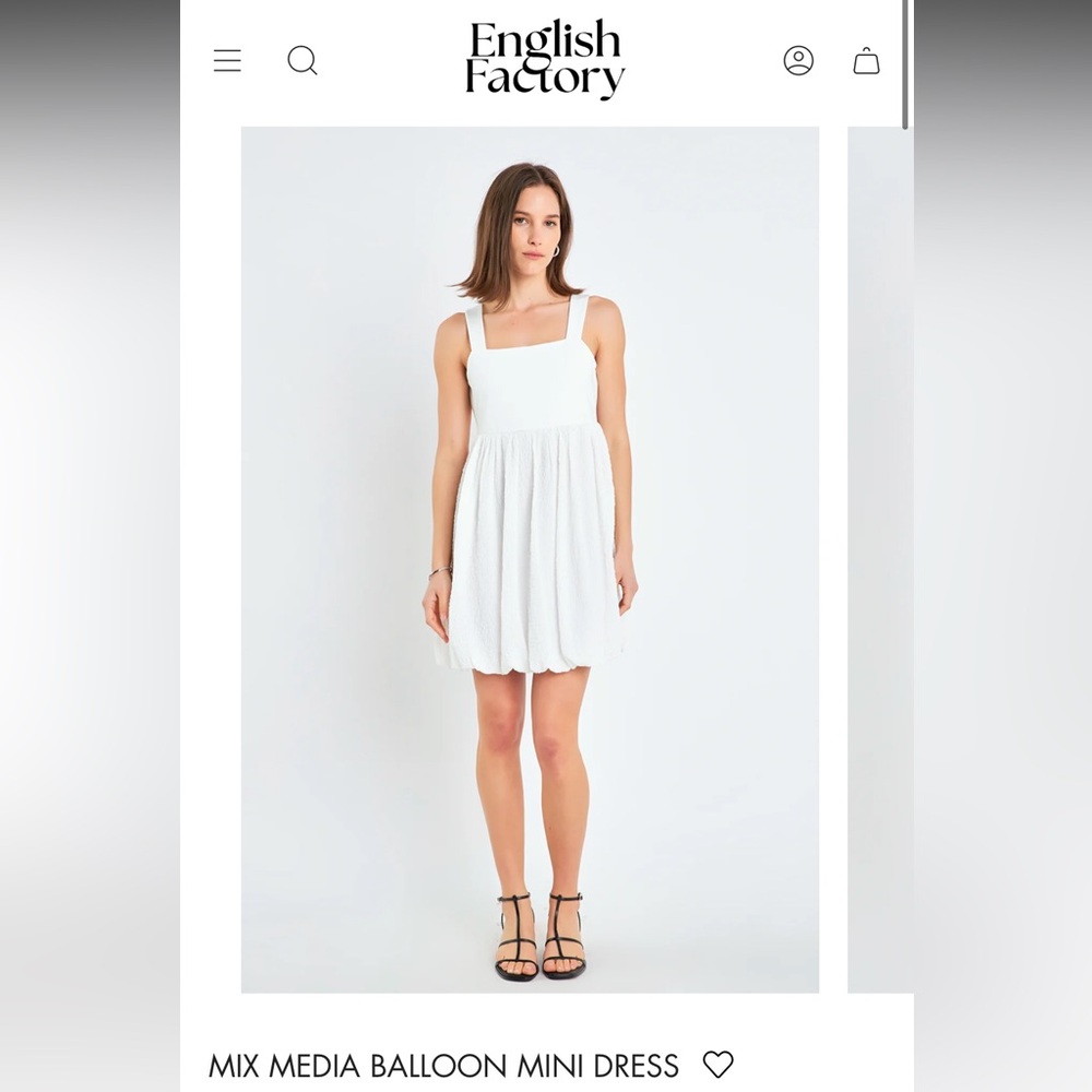 MIX MEDIA BALLOON MINI DRESS